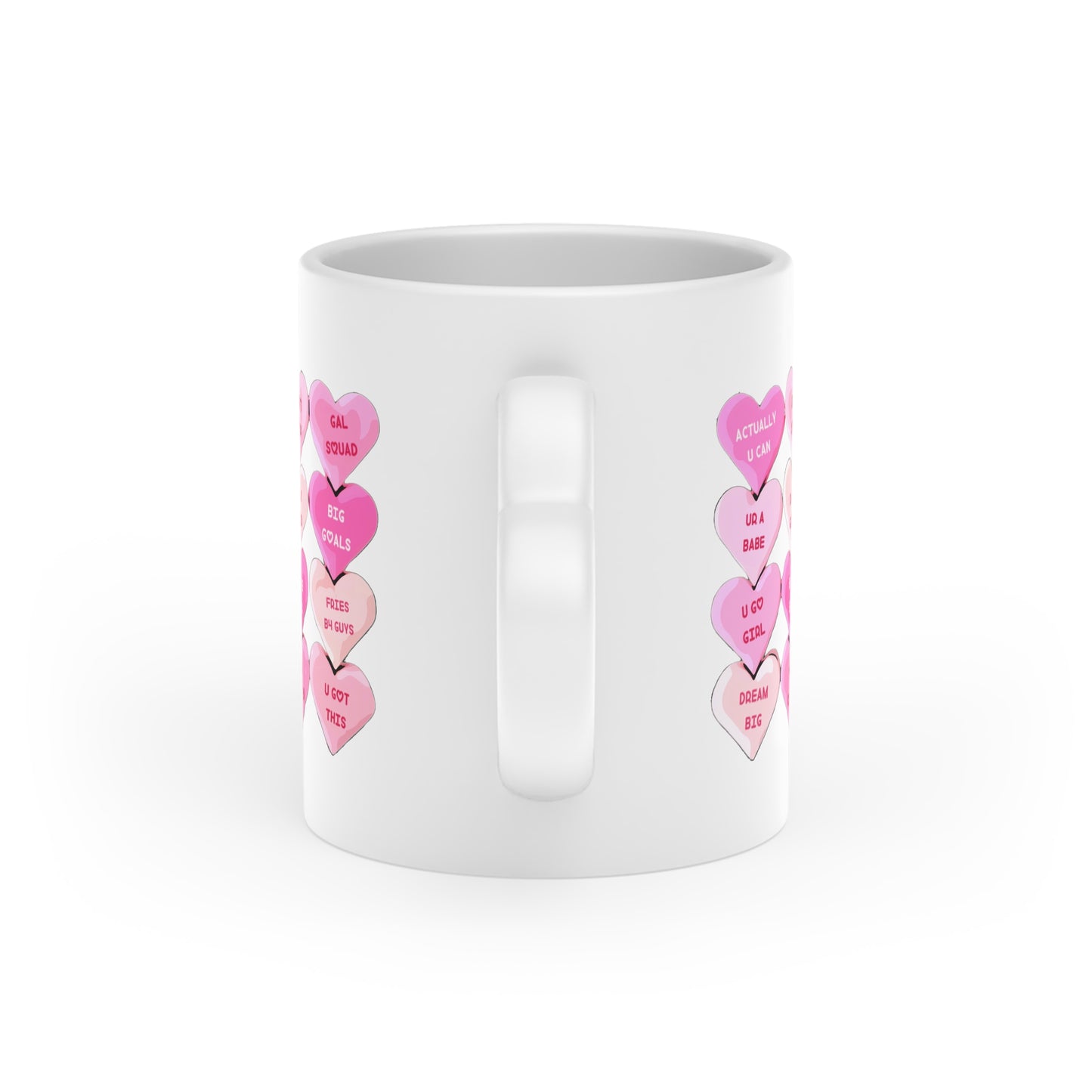 Candy Hearts - Heart Shaped Handle Mug