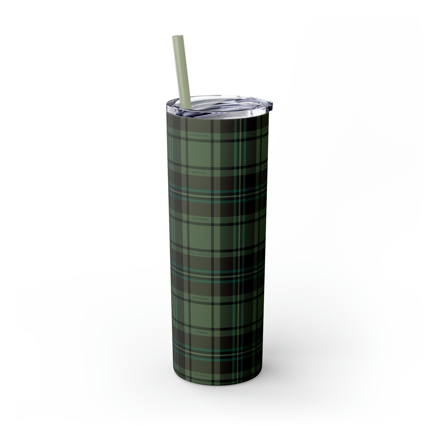 Small Town Plaid - Skinny Tumbler with Straw