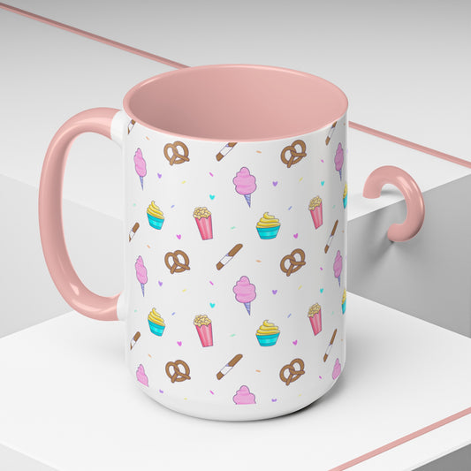 Accent Coffee Mug | "Snacks Pattern"
