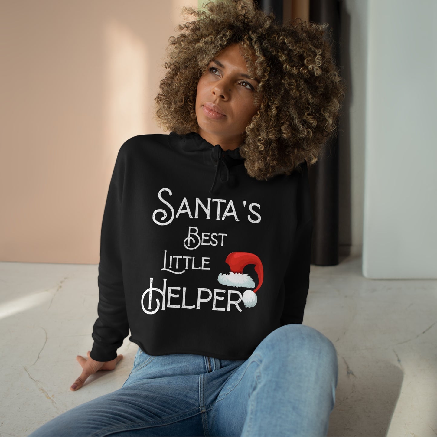 Santa's Helper - Crop Hoodie