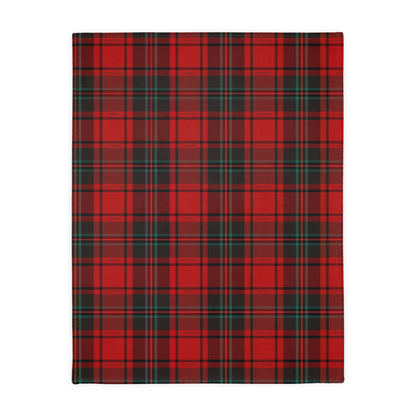 Merry Movies Plaid & Small Town Plaid - Velveteen Blanket (Two-sided print)