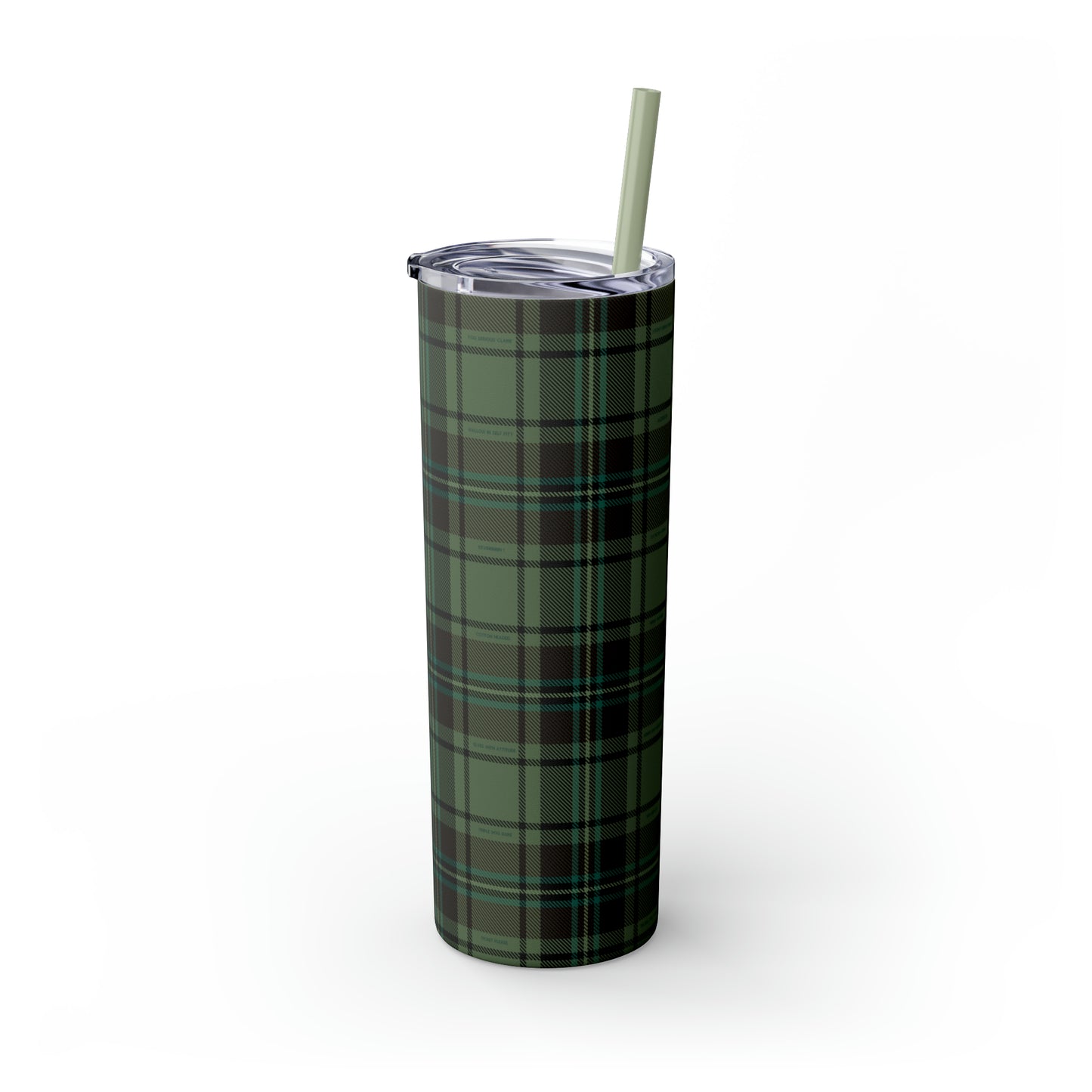 Small Town Plaid - Skinny Tumbler with Straw