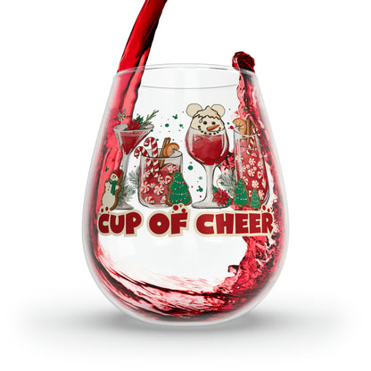 Cup of Cheer - Stemless Wine Glass,