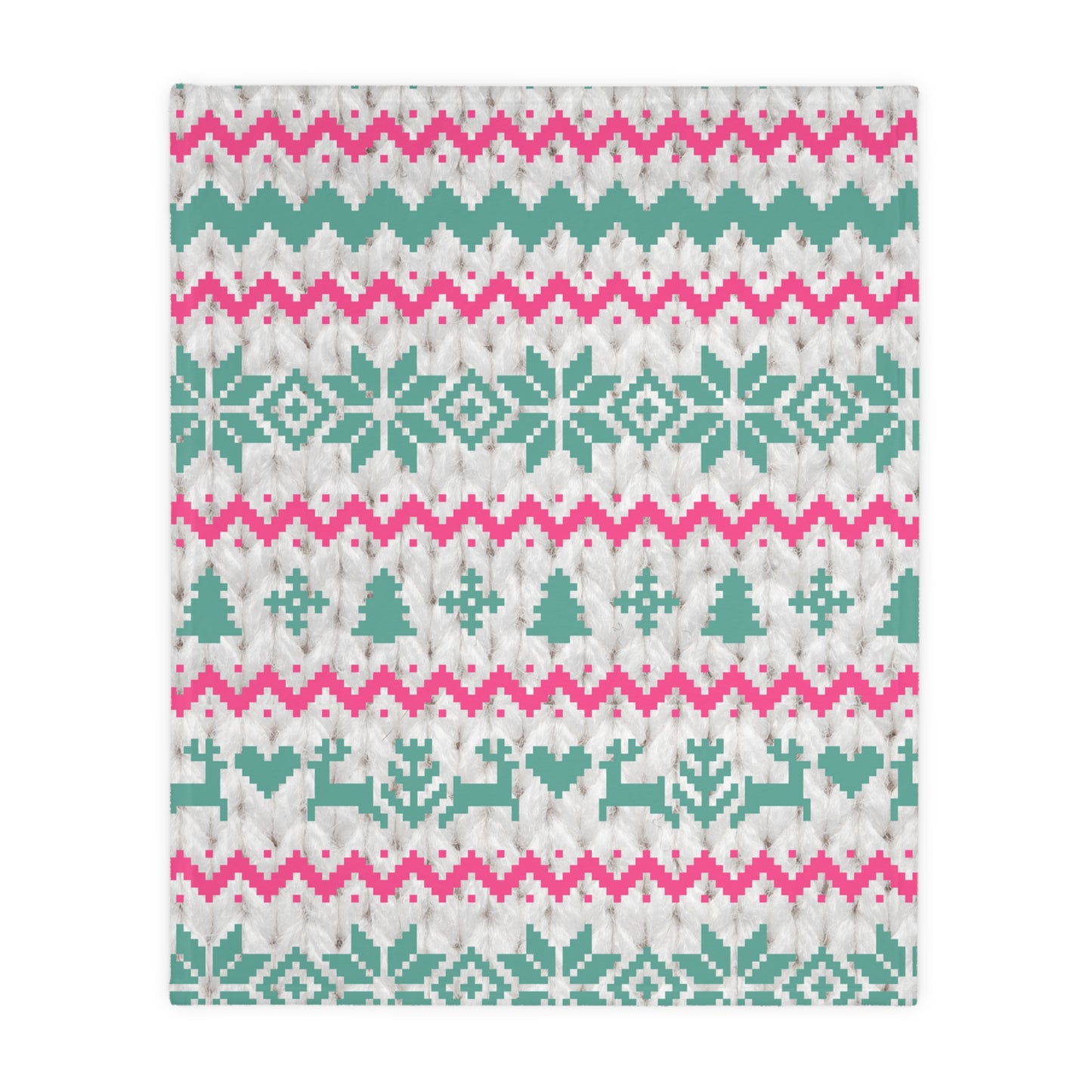 Marshmallow World & Santa's Fav - Velveteen Blanket (Two-sided print)