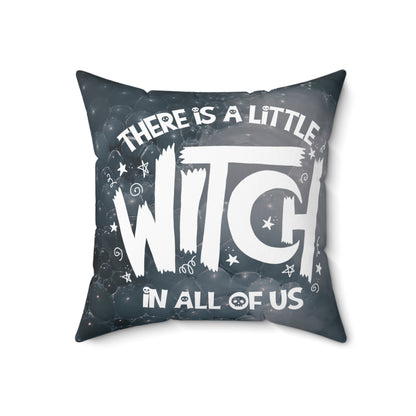 Little Witch - Faux Suede Pillow