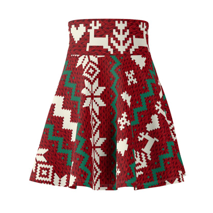 Santa Sweater - Women's Skater Skirt