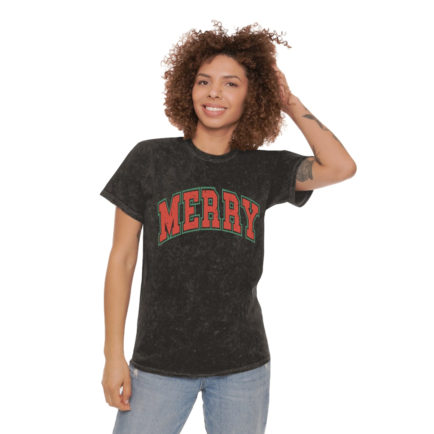 Merry Movies Plaid - Mineral Wash T-Shirt