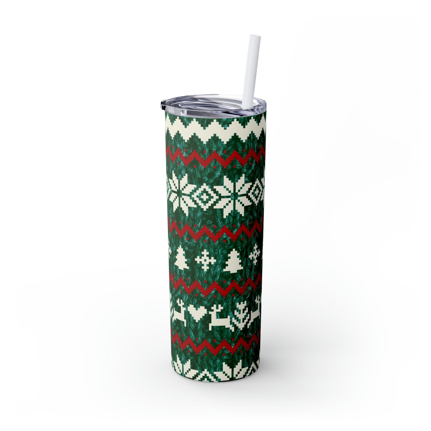 Cup of Cheer - Skinny Tumbler with Straw