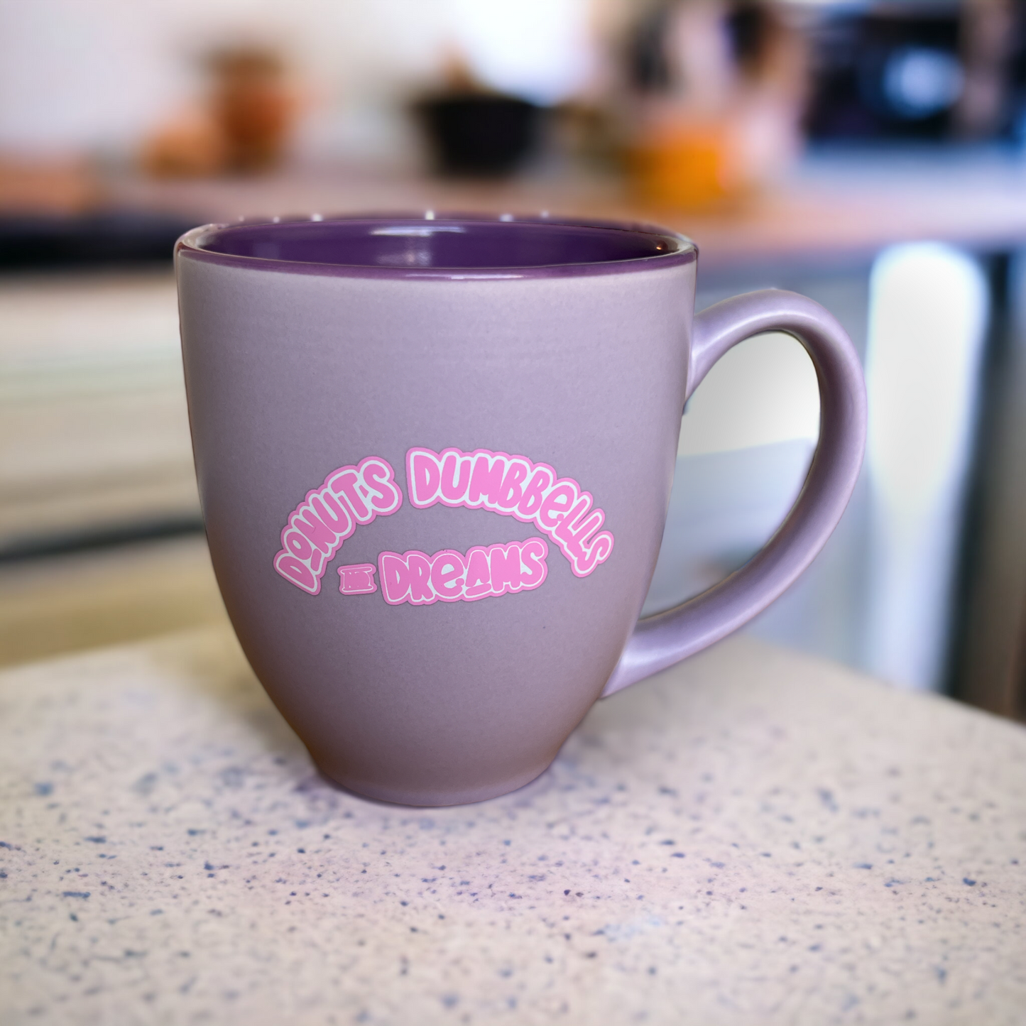 Donuts Dumbbells and Dreams - Coffee Mug