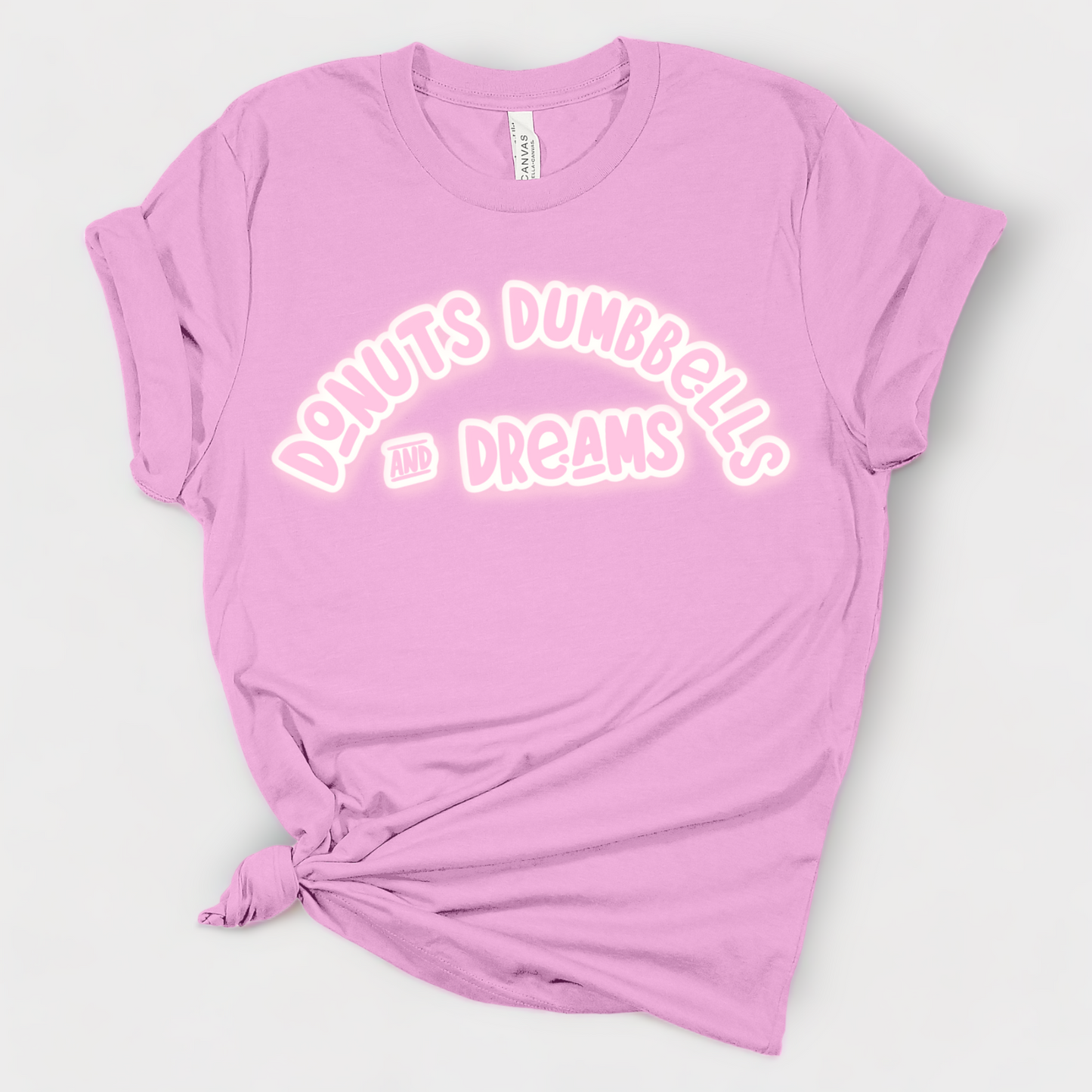 Donuts Dumbbells and Dreams - Short Sleeve Shirt